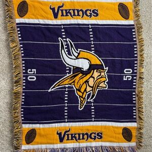 Minnesota Vikings Football Field Baby Throw Tapestry Blanket